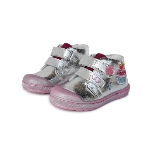22-27 Ponte20 supinált gyerekcipő lányoknak - Ezüst - Muffin mintával