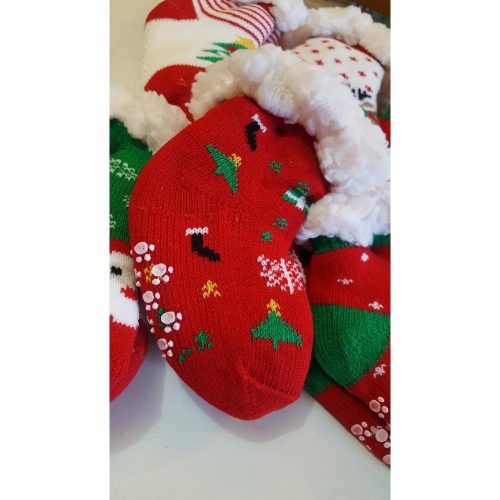 Bélelt babazokni karácsonyi mintákkal 