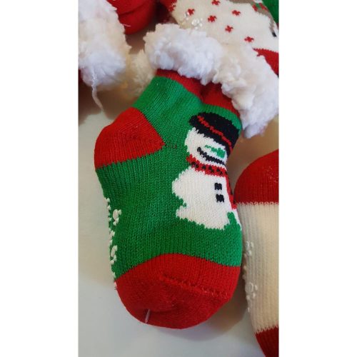 Bélelt babazokni karácsonyi mintákkal 